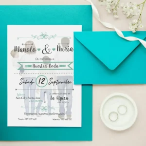 Elissa: Invitación de boda original con un toque personal